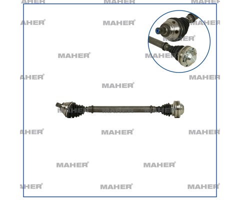 AKS KOMPLE ÖN CADDY III 04-15 / GOLF VI 08-13 / PASSAT 08-12 / PASSAT 14= / SAĞ 1.9TDI 803mm BJB