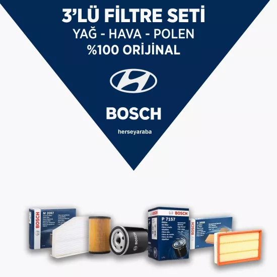 Accent Blue Filtre Seti Bosch,Accent Blue Benzinli Bakım Seti(2011-2018 Tüm Kasalar)