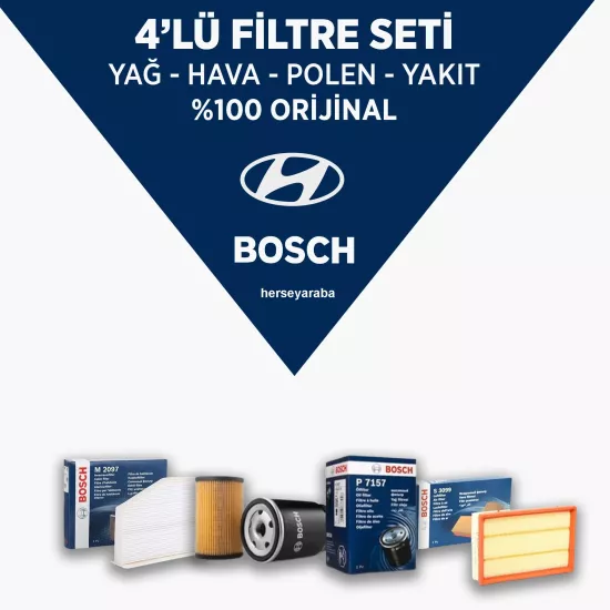 Accent Blue Dizel Bakım Seti,Accent Blue Filtre Seti(Shell Motor Yağı 5 Lt+Bosch Hava,Yağ,Mazot,Polen)